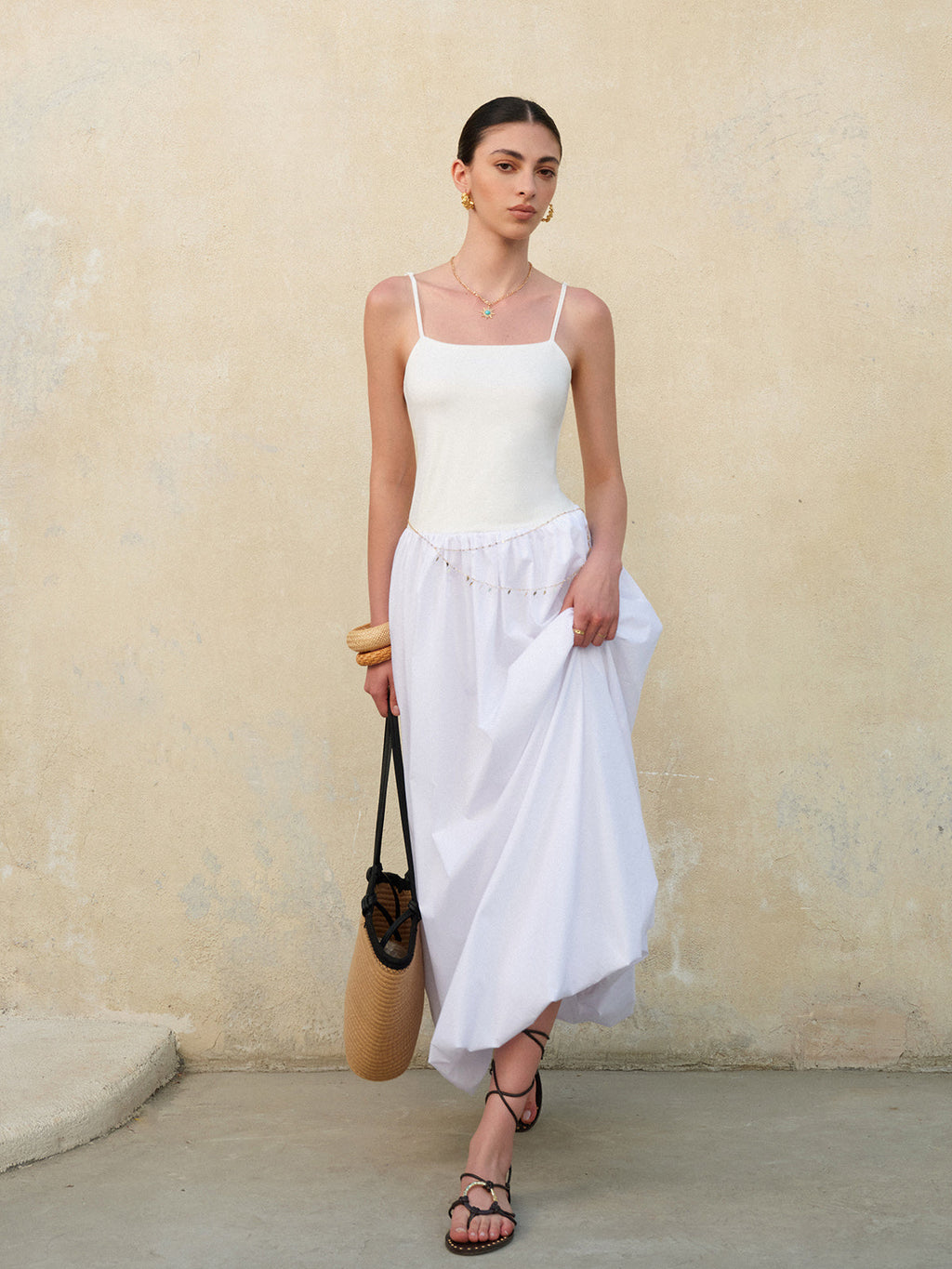 Bubble Hem Cami Maxi Dress — Svelte Chic
