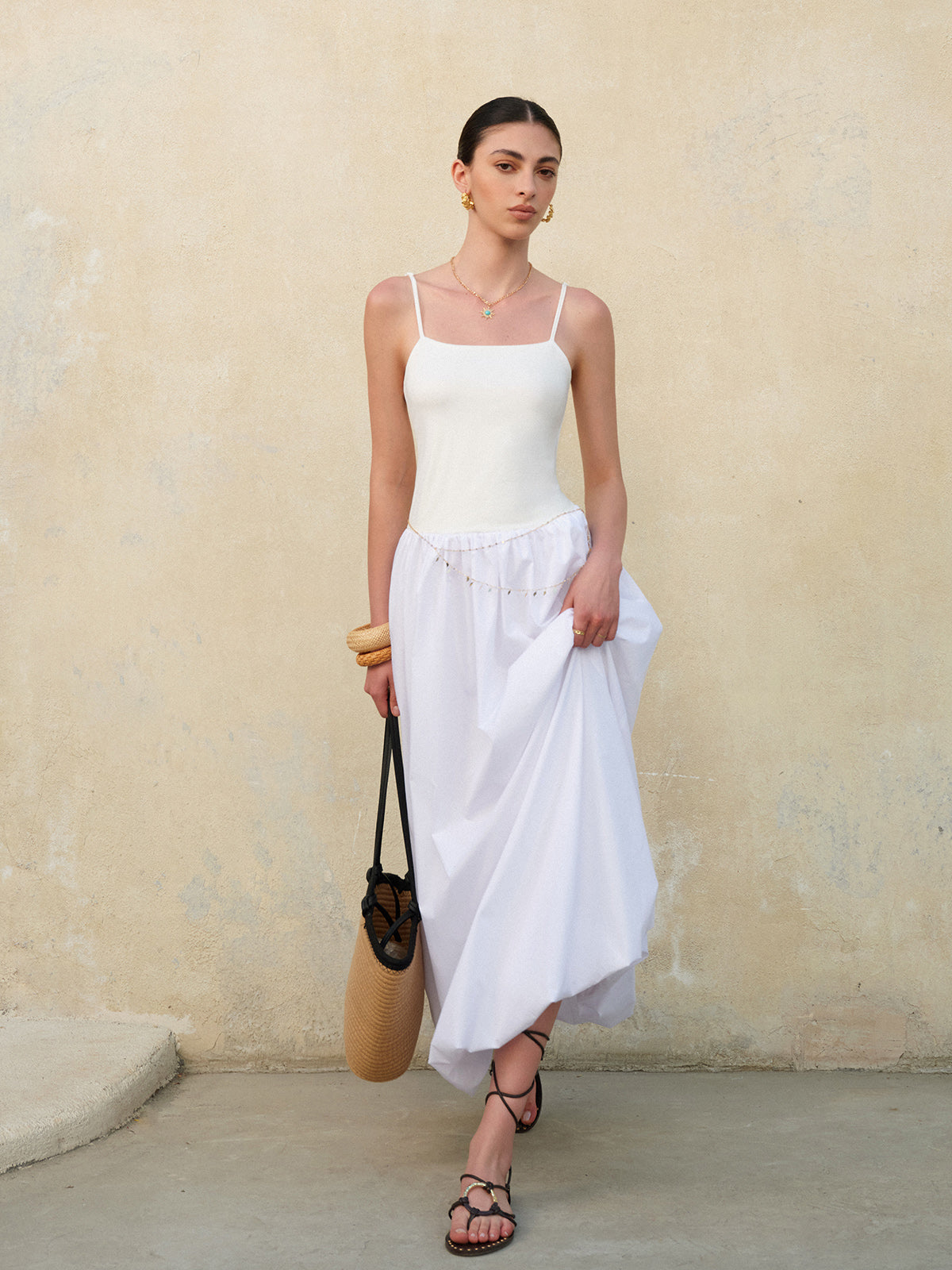 Bubble Hem Cami Maxi Dress — Svelte Chic