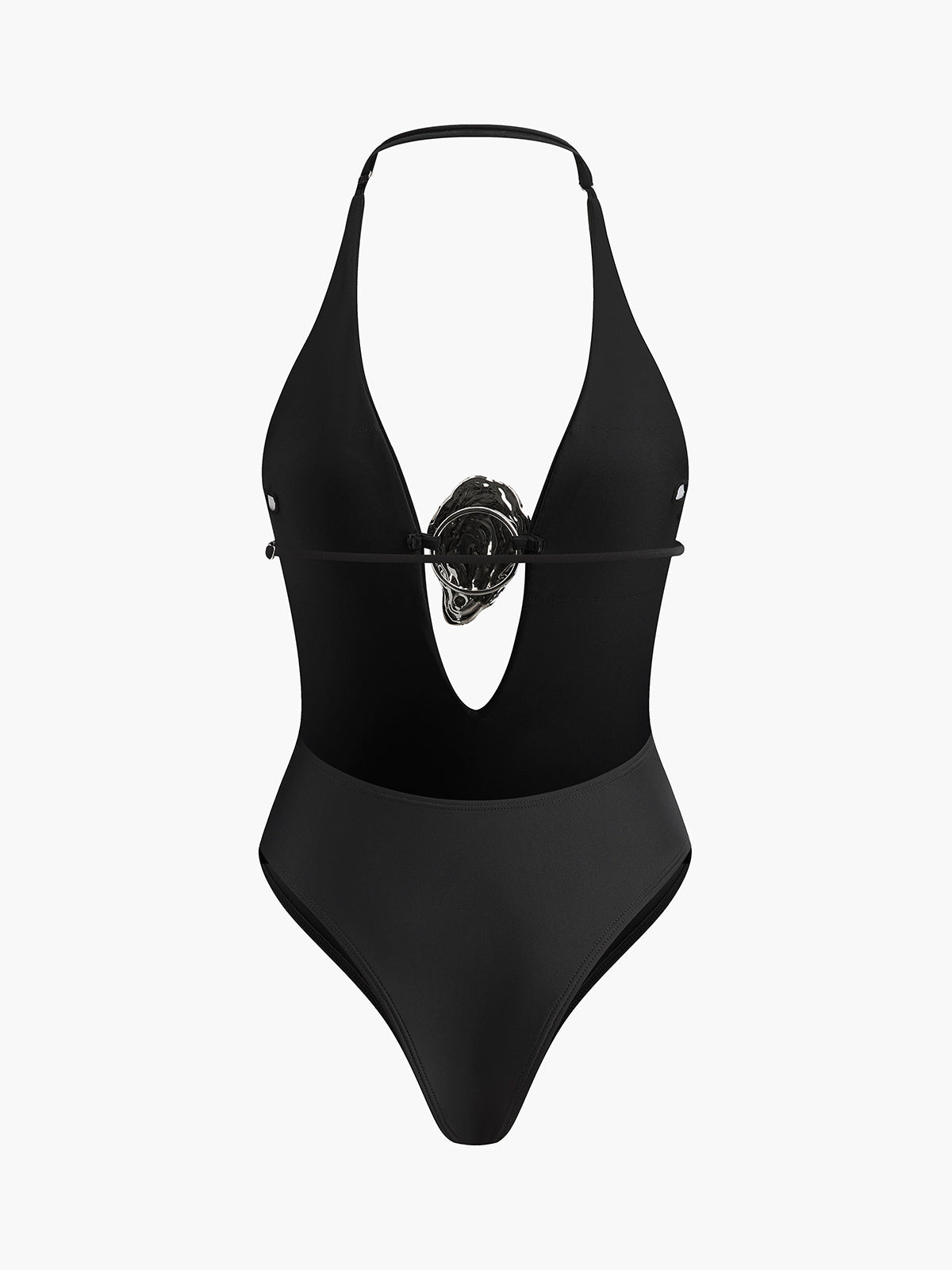 Plunge Halter Swimsuit — Svelte Chic