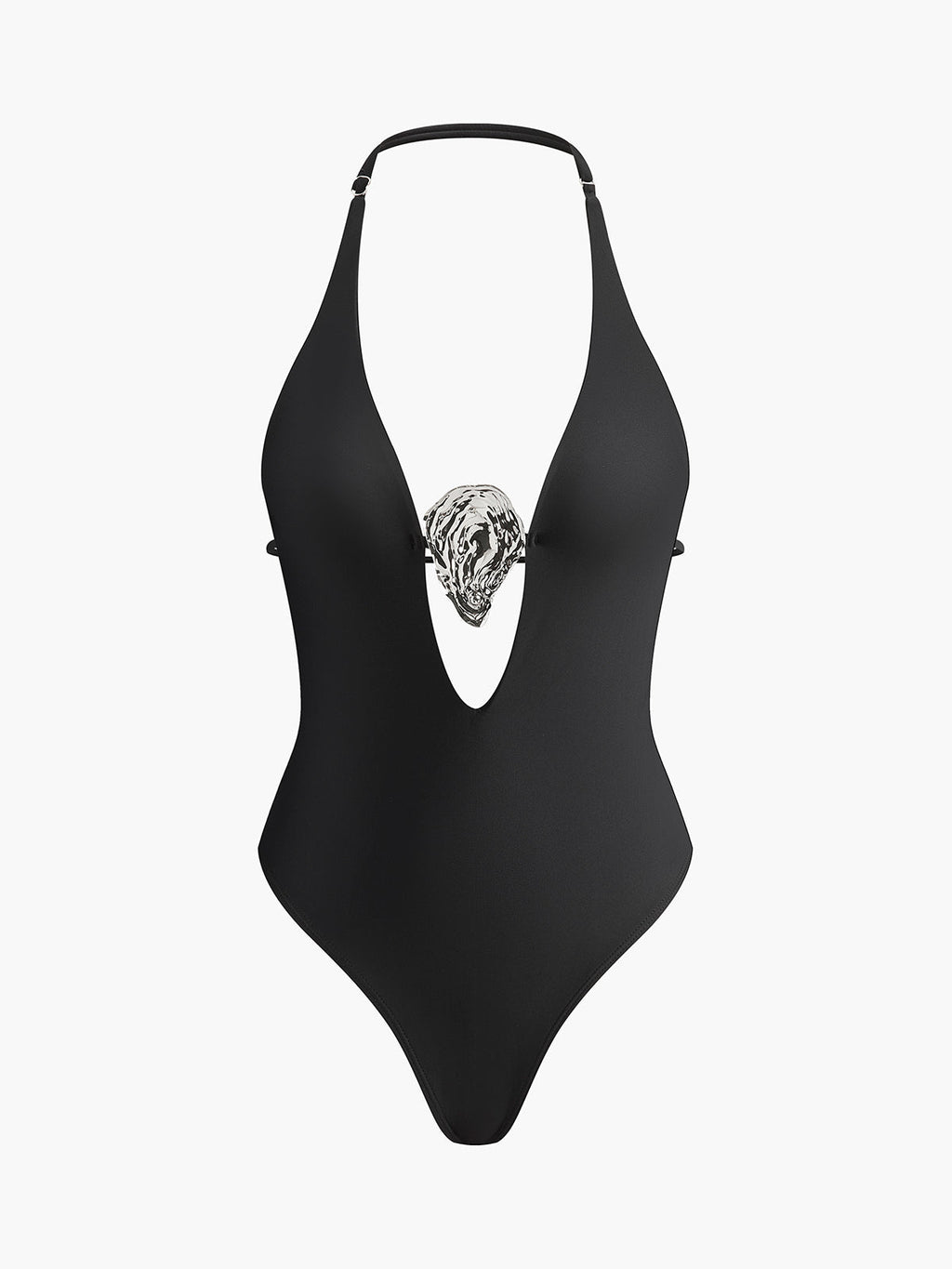 Plunge Halter Swimsuit — Svelte Chic