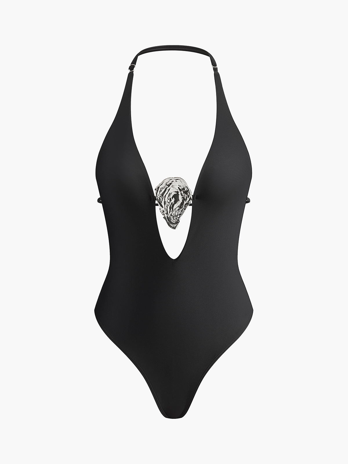 Plunge Halter Swimsuit — Svelte Chic