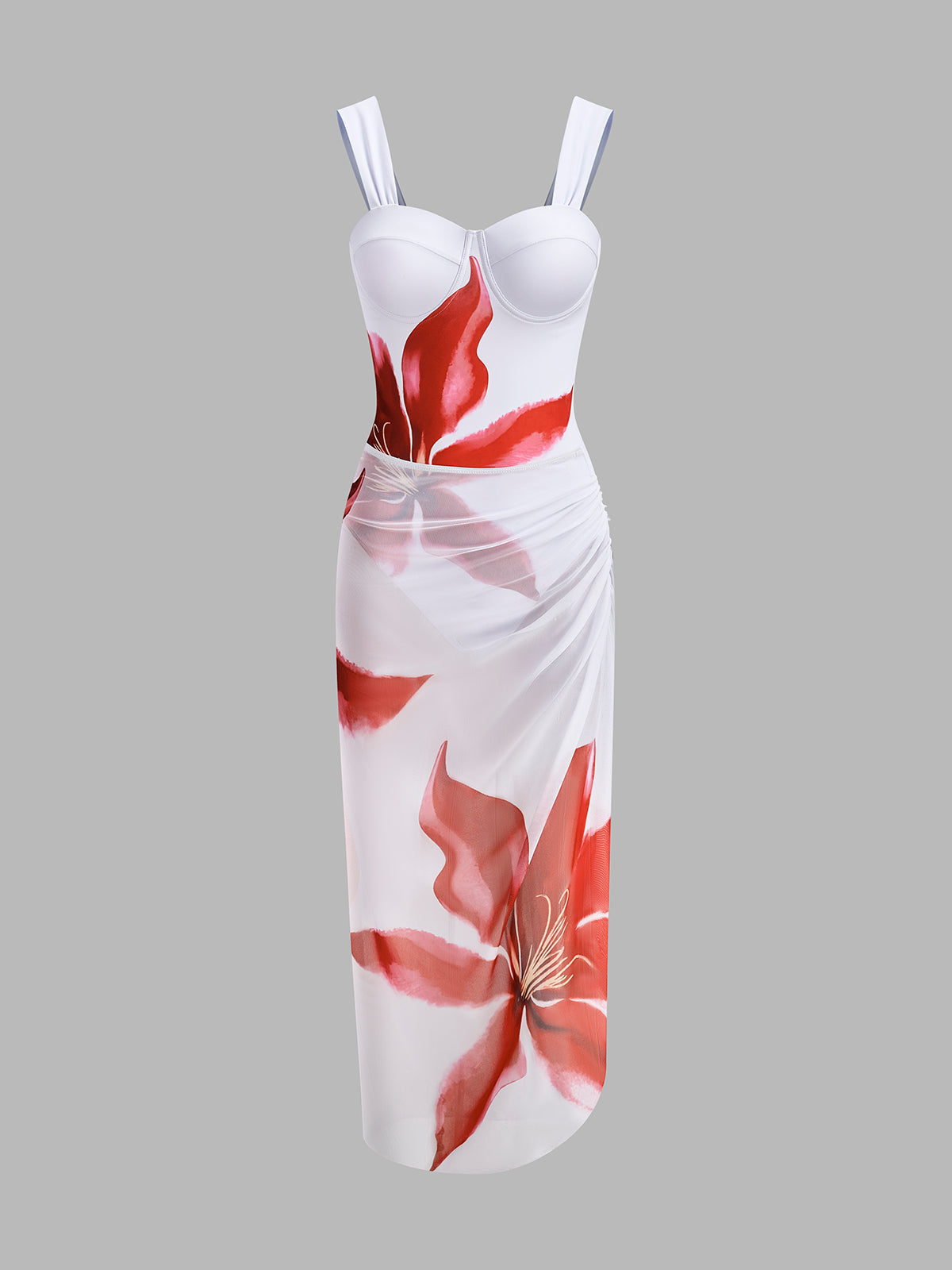 Draped Corset Style Swimsuit — Svelte Chic