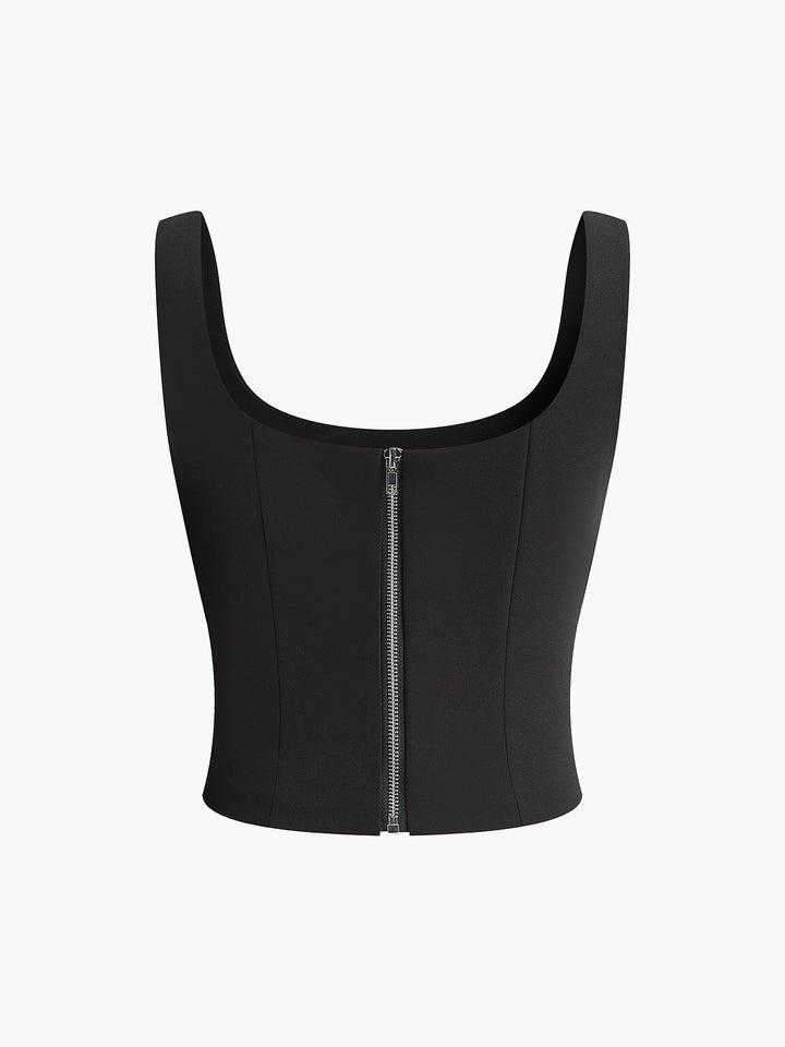 Şık Çiçekli Kristal Arkadan Fermuarlı Bluz