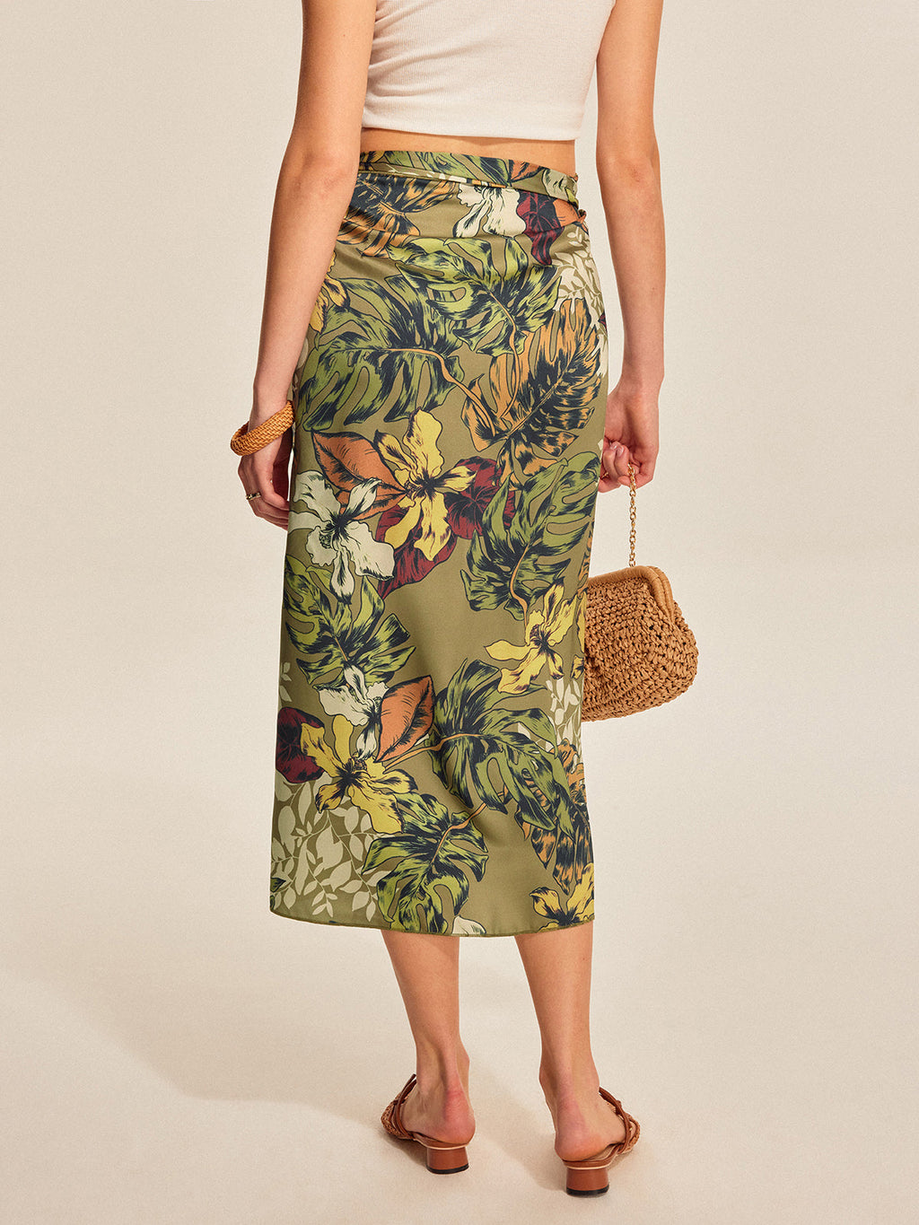 Floral Tie Wrap Maxi Skirt — Svelte Chic