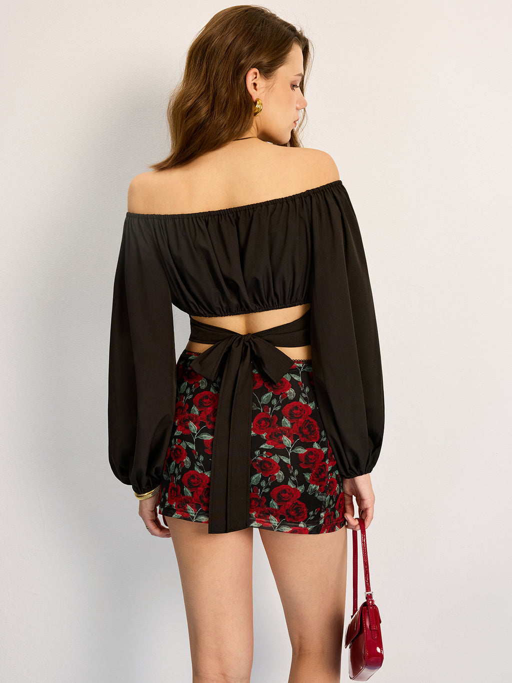 Open Back Bow Detail Blouse — Svelte Chic