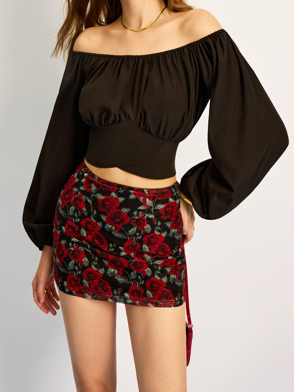 Open Back Bow Detail Blouse in Black — Svelte Chic