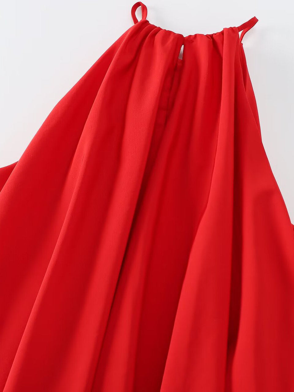 Şık Plise Askılı Elbise