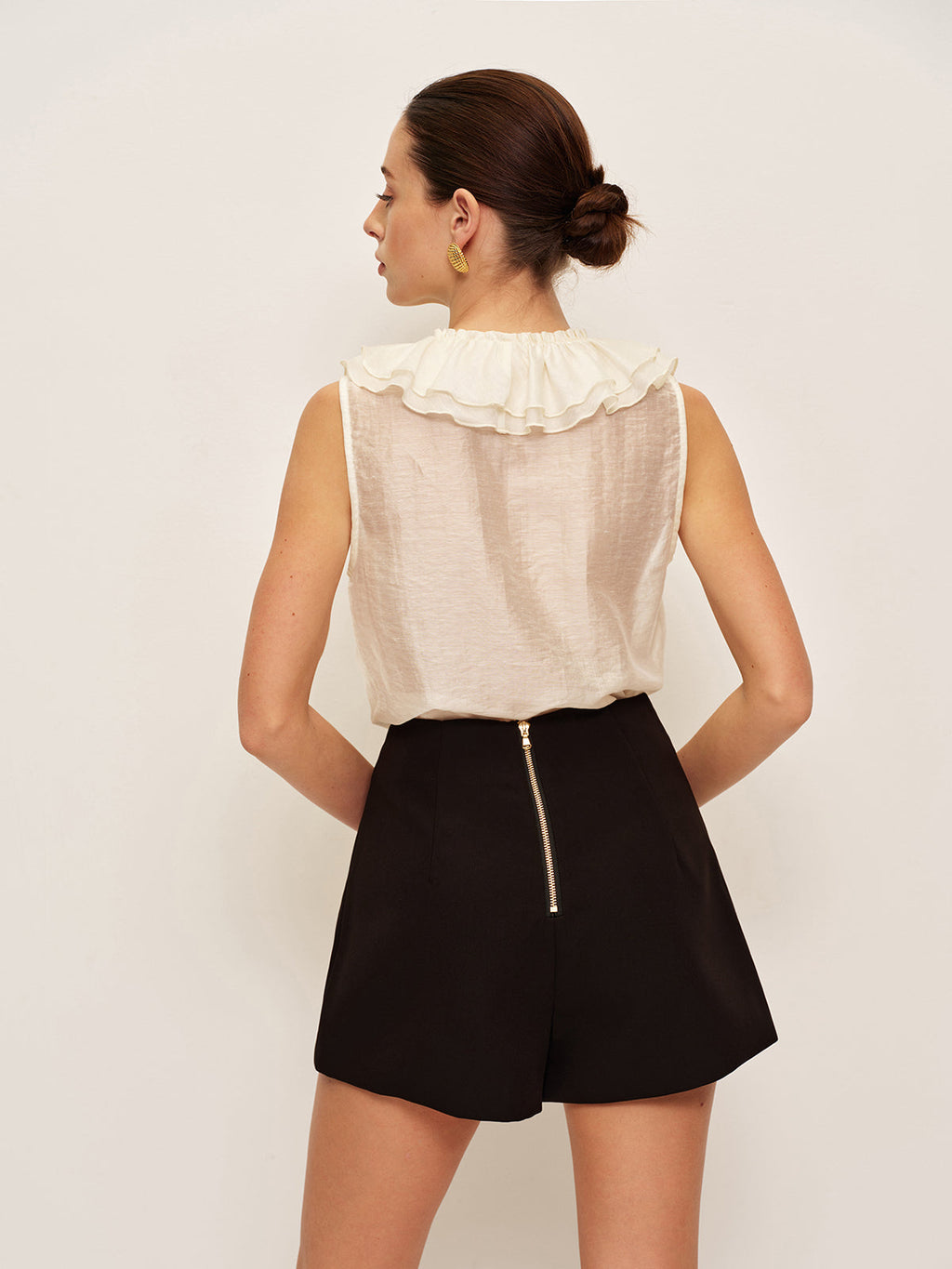 High Waist Double Button Shorts — Svelte Chic