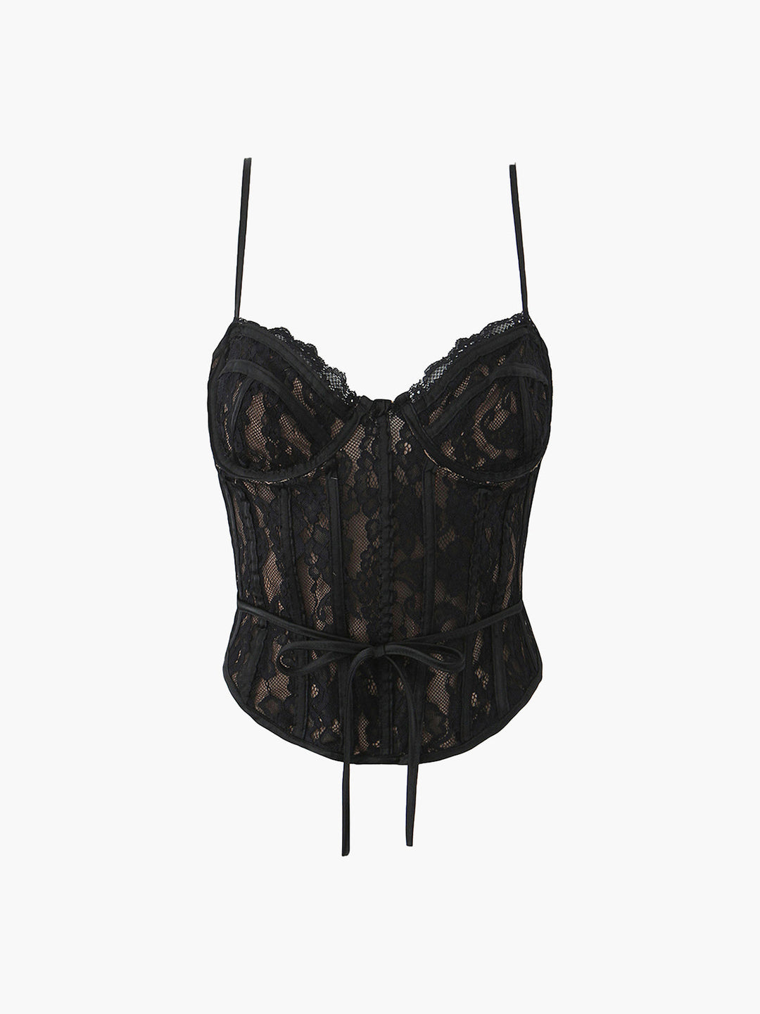 Çekici Kalp Yaka Dantel Bağcıklı Bluz