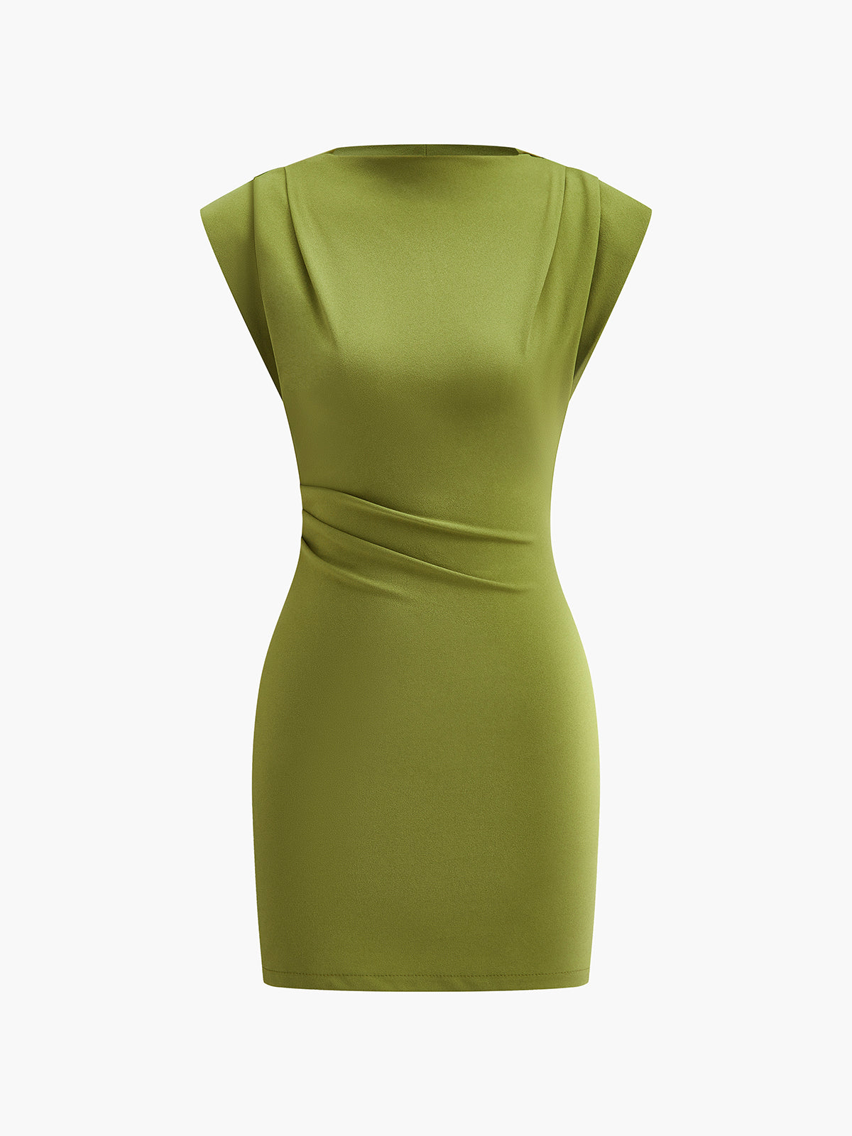 Pleated Short Sleeve Jersey Dress — Svelte Chic