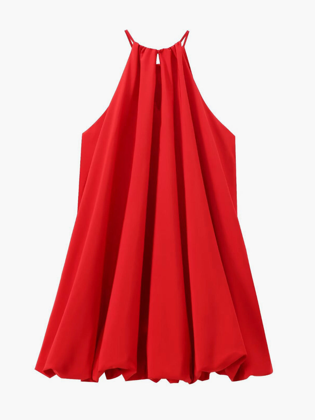 Şık Plise Askılı Elbise