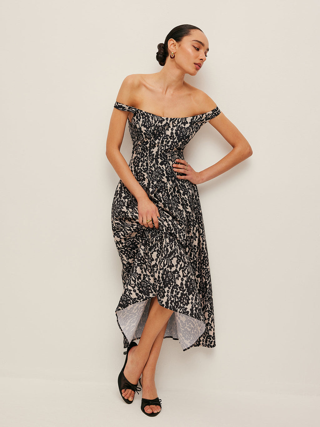 Off Shoulder Floral Maxi Dress — Svelte Chic