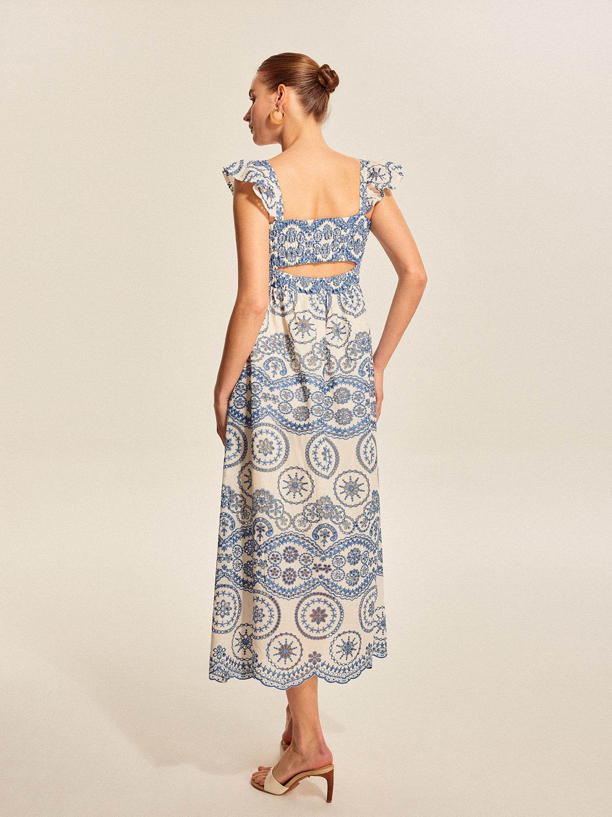 Embroidered Cotton Maxi Dress — Svelte Chic