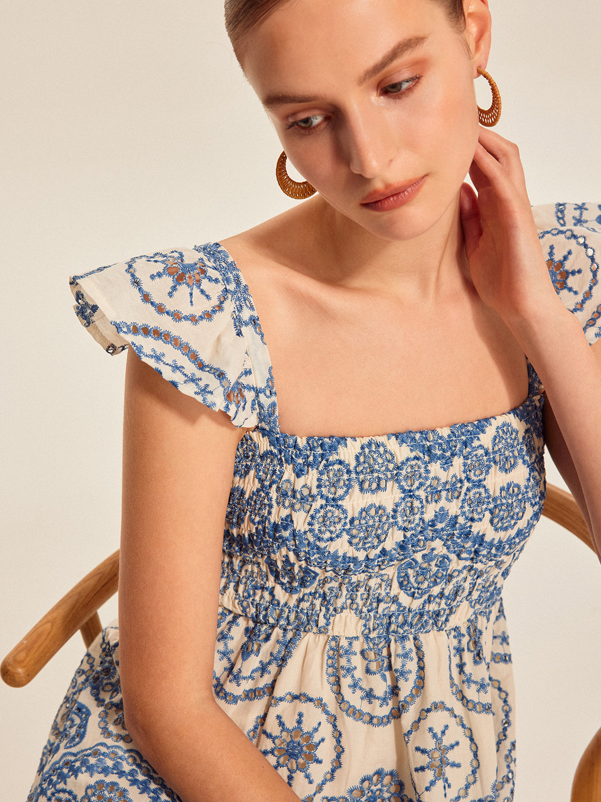 Embroidered Cotton Maxi Dress — Svelte Chic