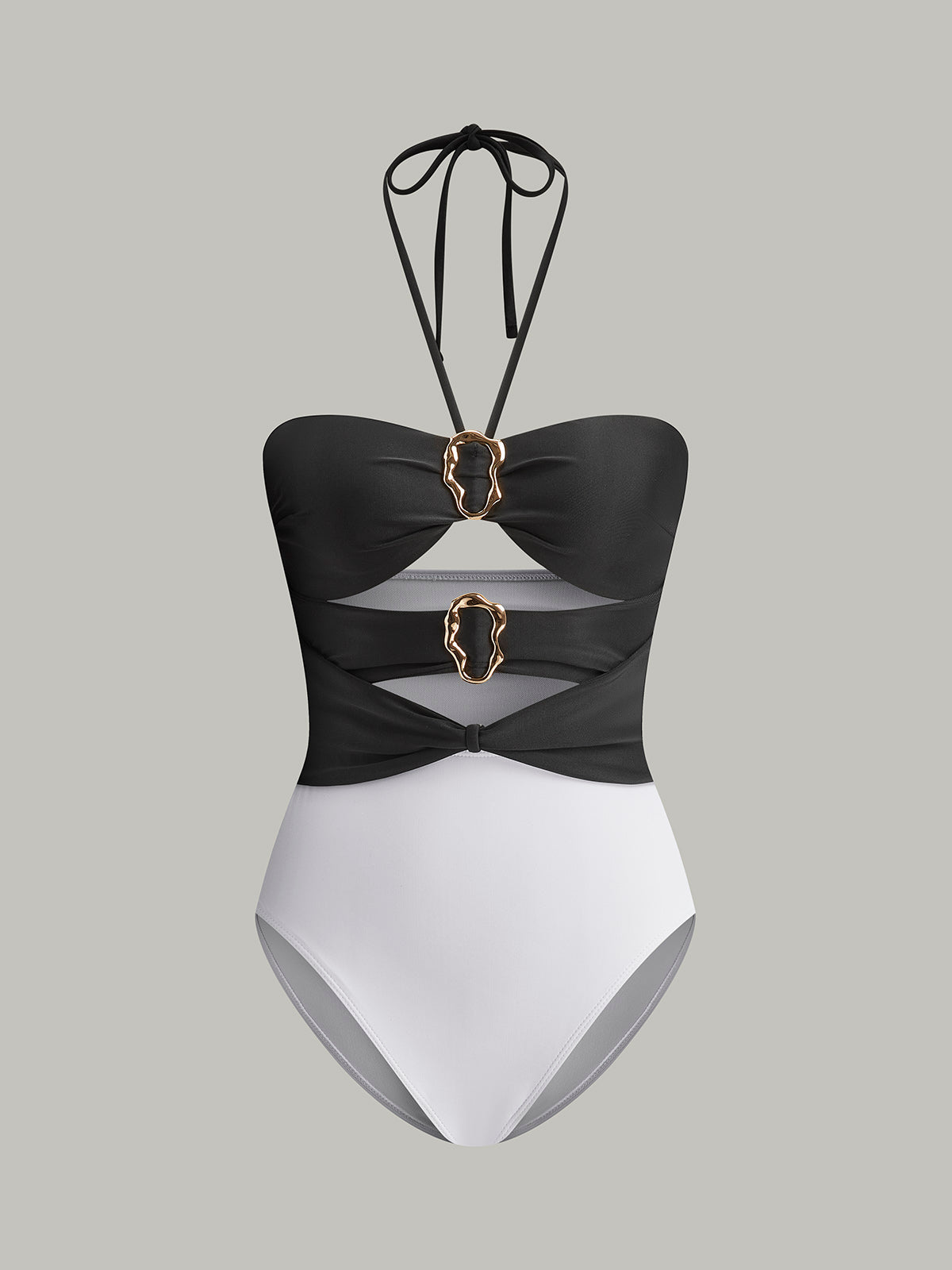 Halter Metal Ring Swimsuit — Svelte Chic