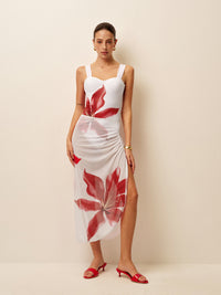 Şık Drapeli Üst ile Zarif Korse Tarzı Tek Parça