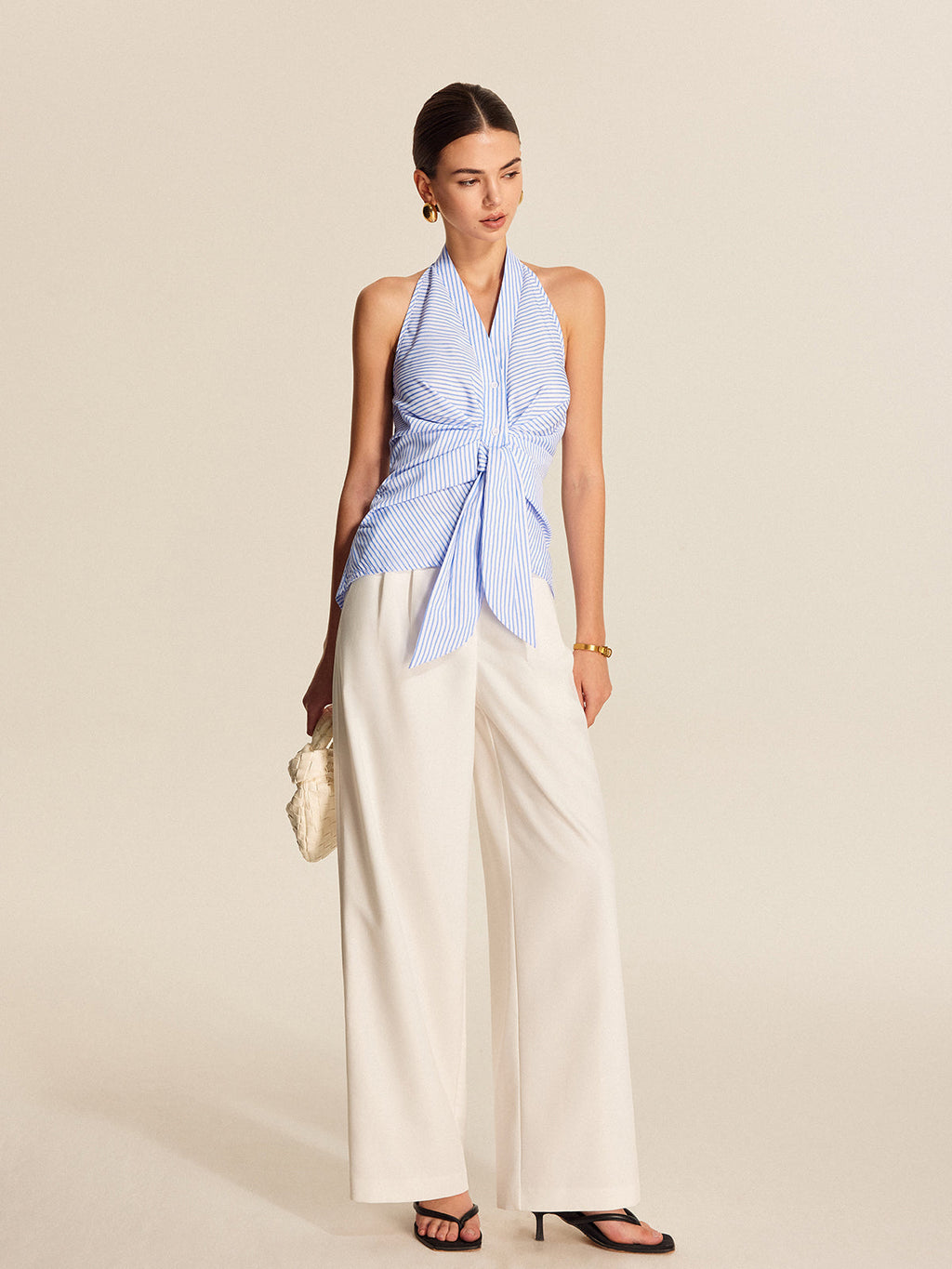 Striped Halter Tie Top — Svelte Chic