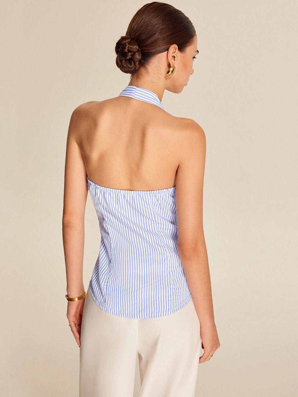 Striped Halter Tie Top — Svelte Chic