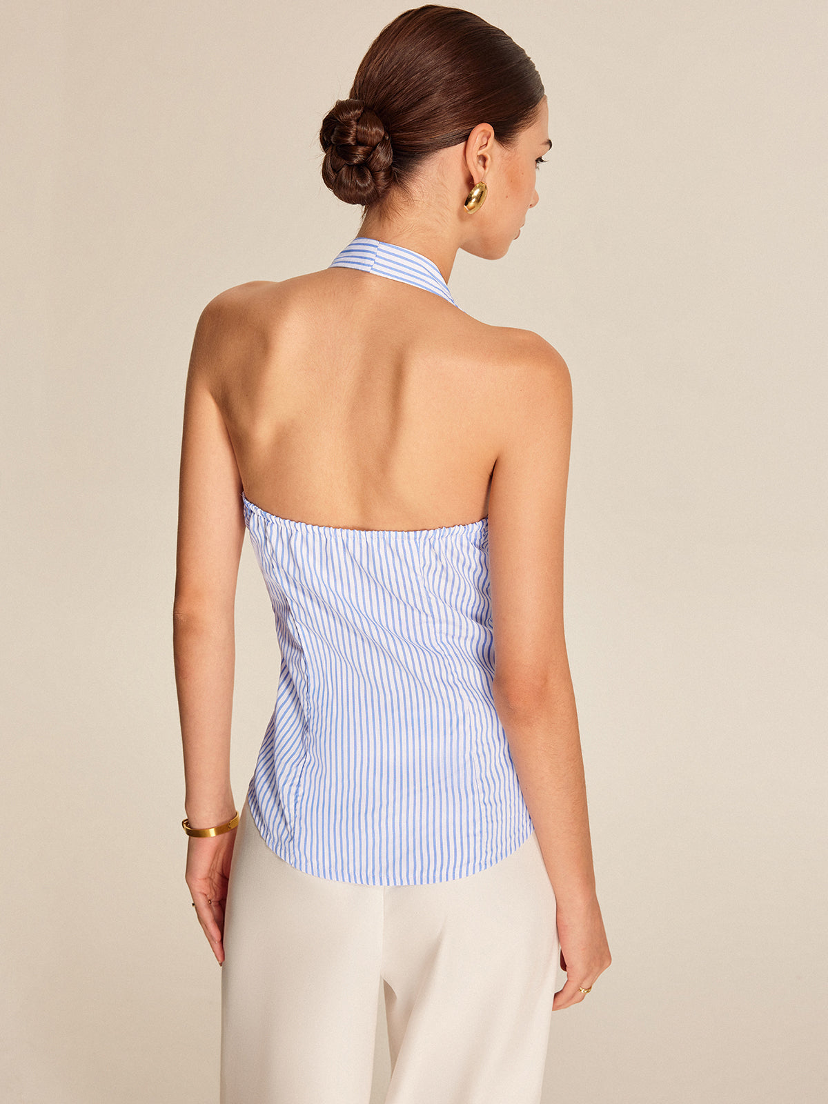 Striped Halter Tie Top — Svelte Chic