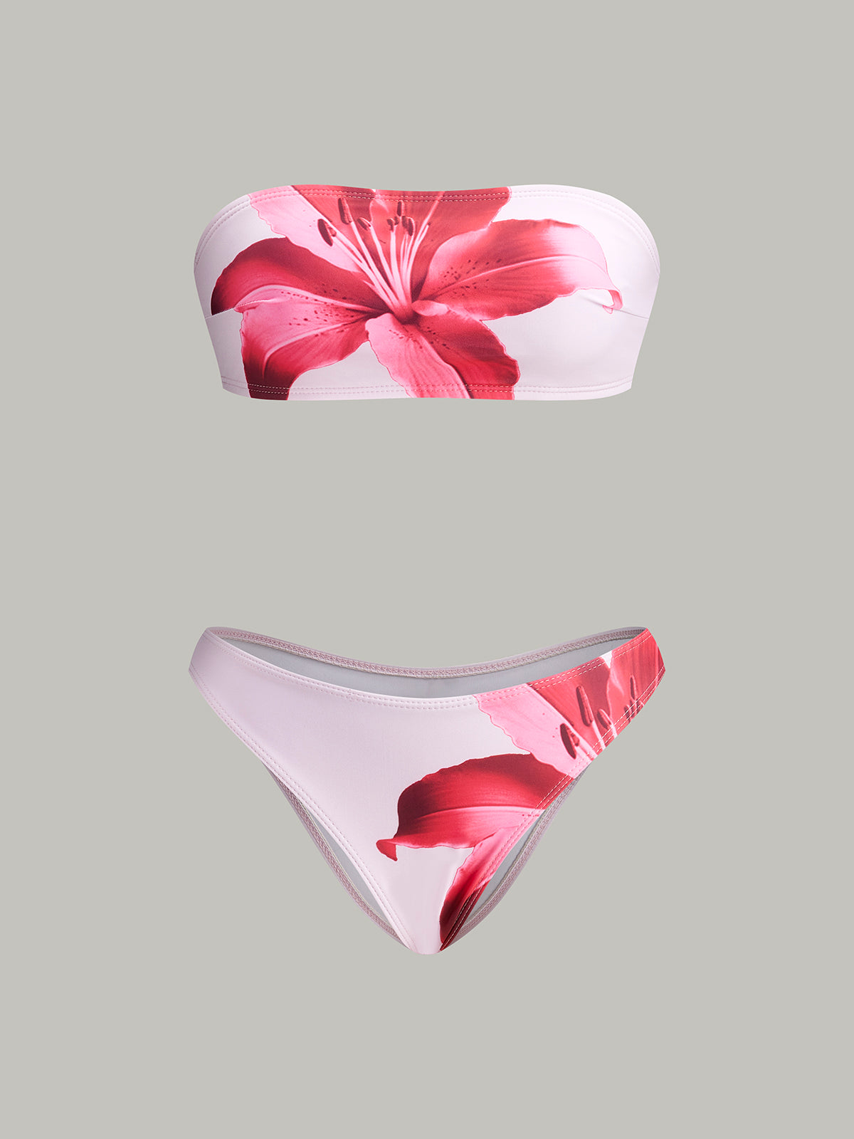 Floral Bandeau Bikini with Cover Up Skirt — Svelte Chic