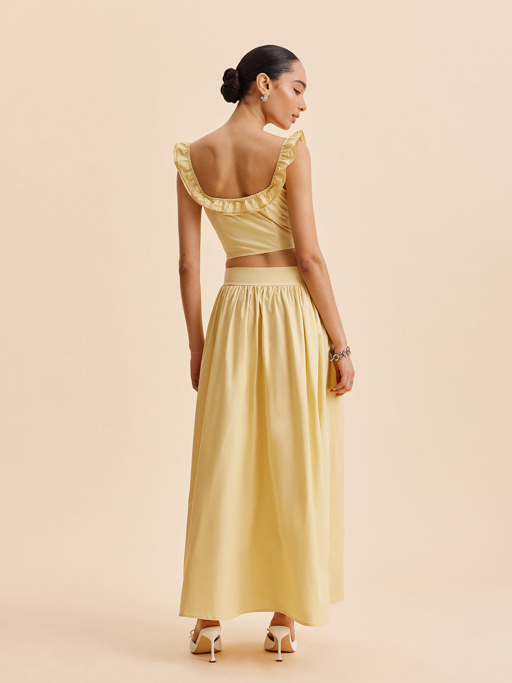 Ruffle Cropped Top and Skirt Set — Svelte Chic
