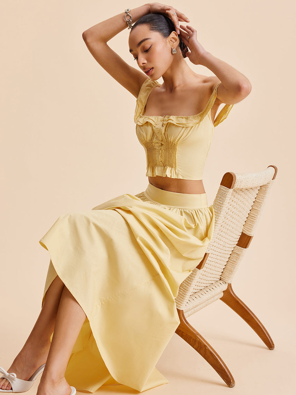 Ruffle Cropped Top and Skirt Set — Svelte Chic