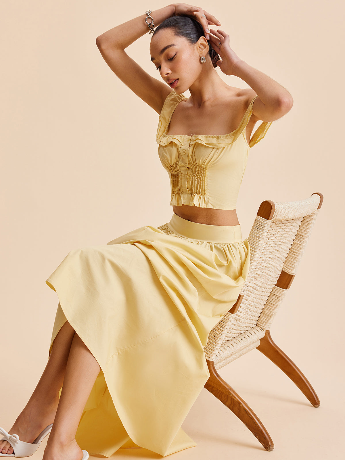 Ruffle Cropped Top and Skirt Set — Svelte Chic