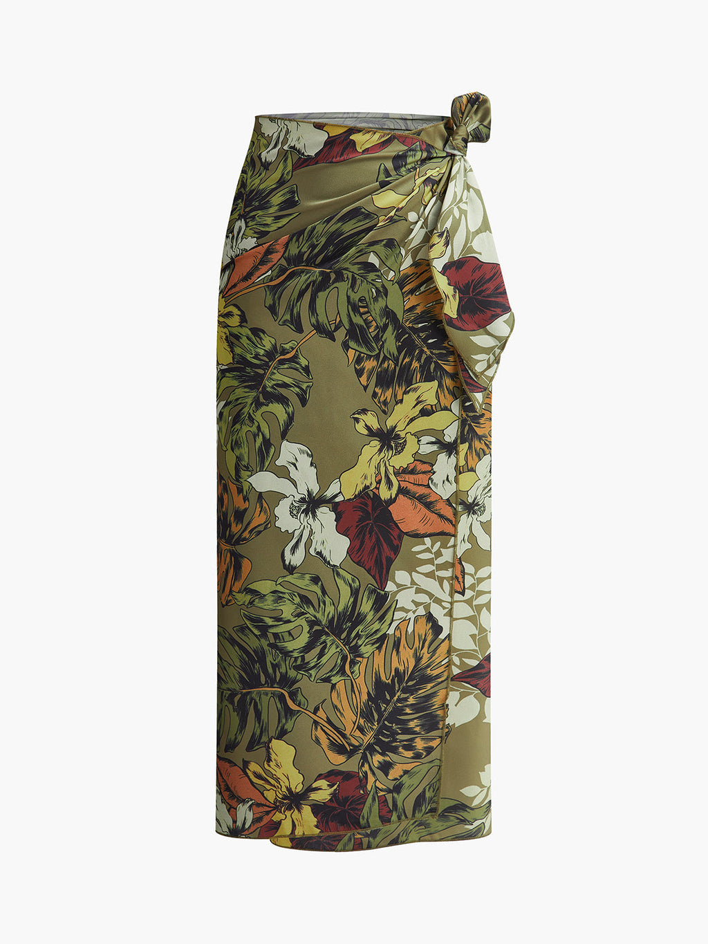 Floral Tie Wrap Maxi Skirt — Svelte Chic