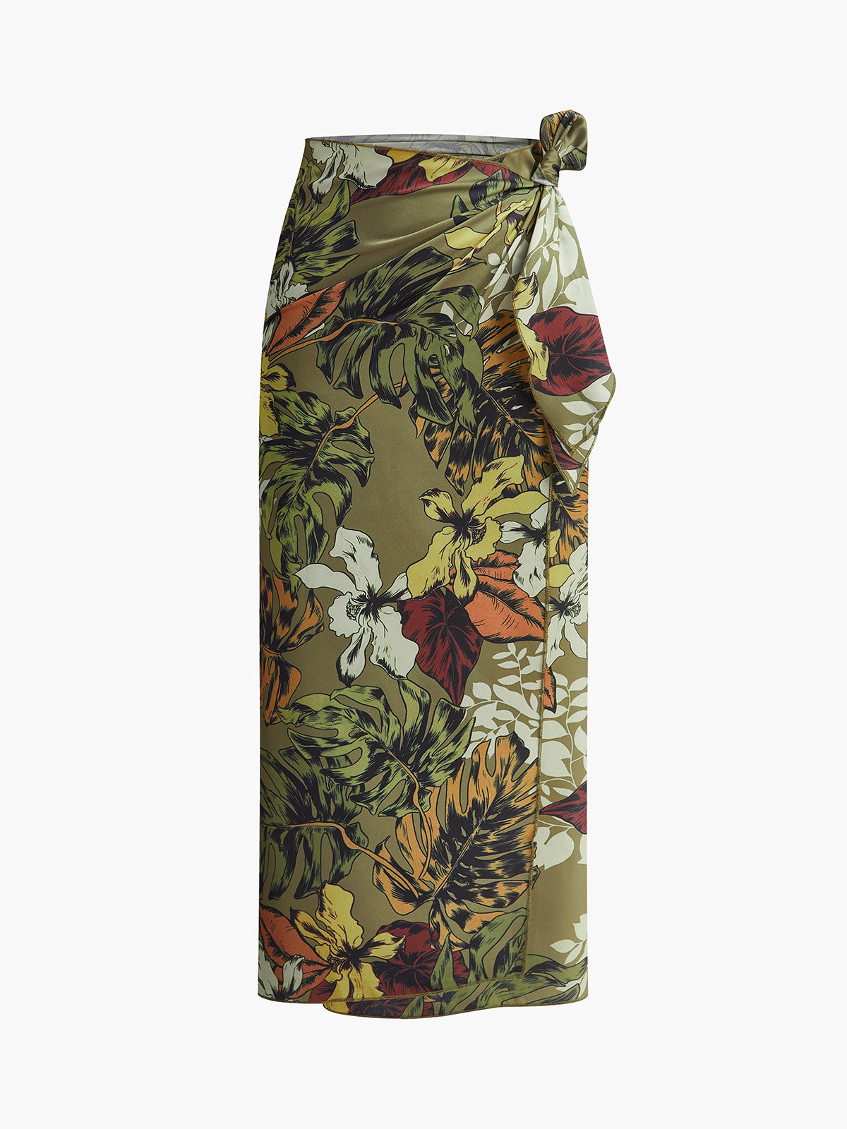 Floral Tie Wrap Maxi Skirt — Svelte Chic
