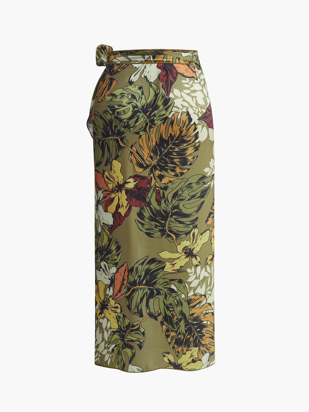 Floral Tie Wrap Maxi Skirt — Svelte Chic