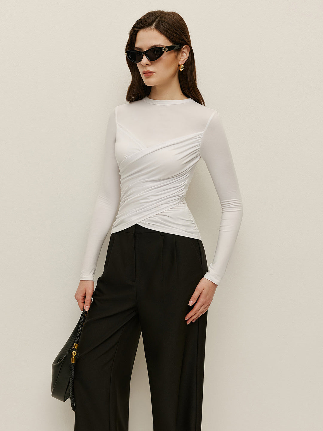 Şık Dönüşlü Uzun Kollu Tişört