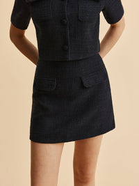 Şık Cepli Keten Etek ile Zahmetsiz Stil