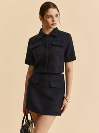 Şık Kısa Kollu Ceket, Pratik Ceplerle