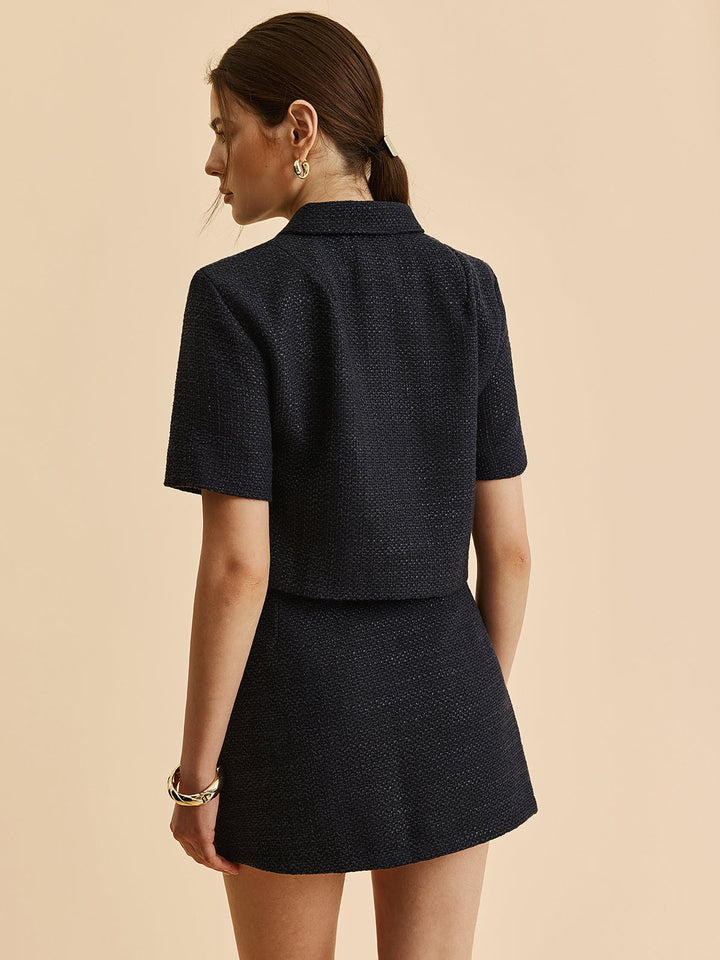 Şık Kısa Kollu Ceket, Pratik Ceplerle