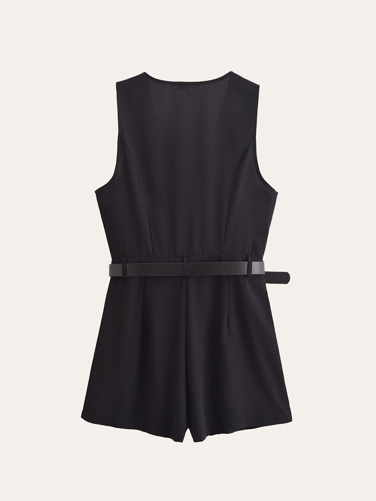 Gold Button Belted Jumpsuit — Svelte Chic