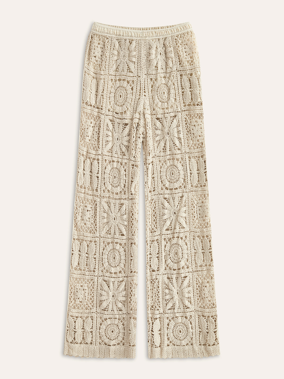 Semi-Sheer Elastic Waist Trousers — Svelte Chic