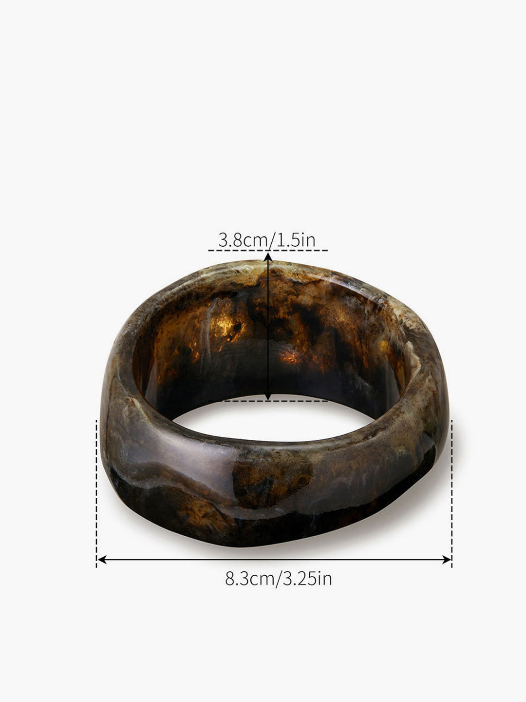 Şık Vintage Tarzı Şeffaf Reçineli Bilezik