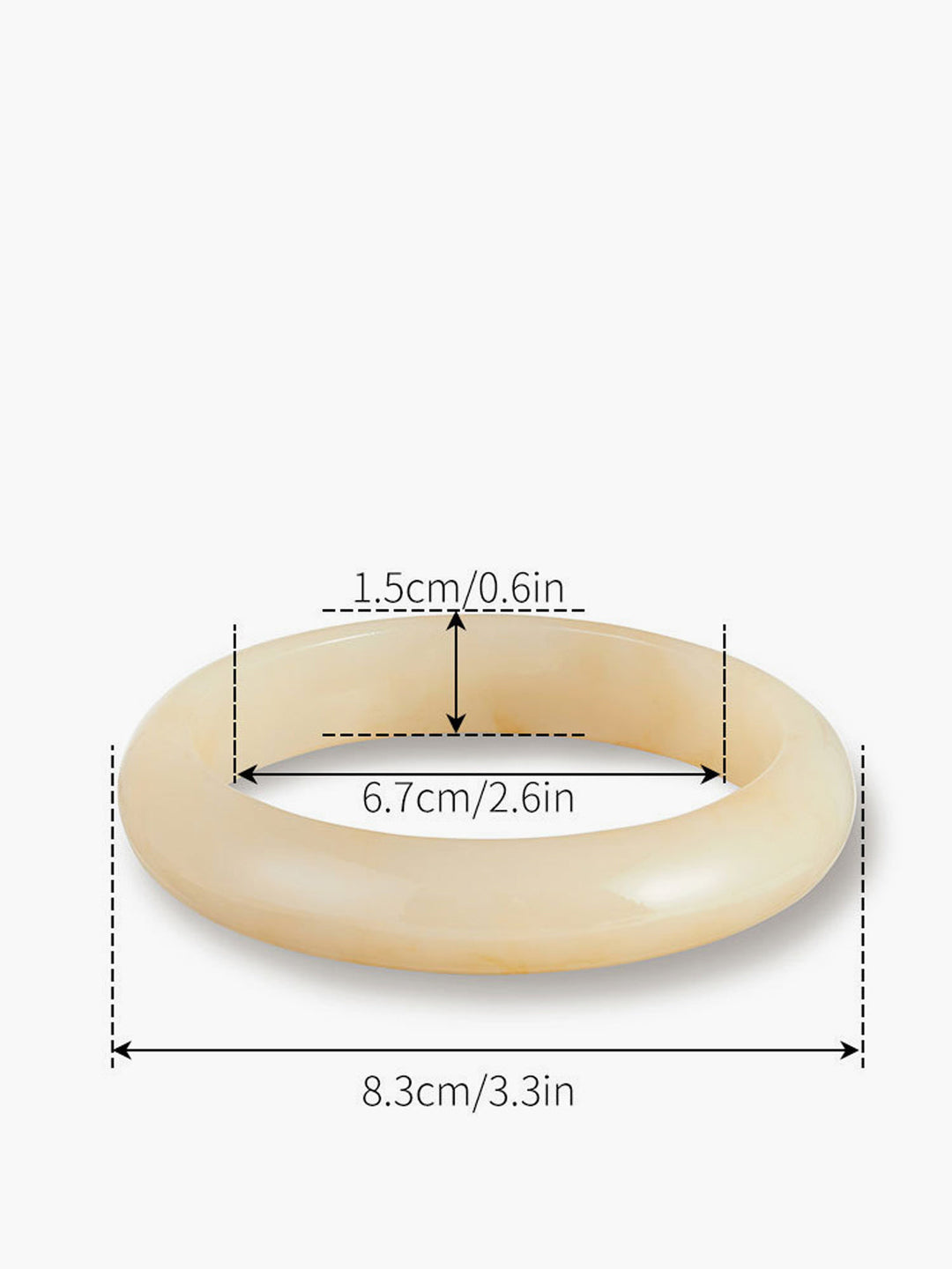 Şık Vintage Tarzı Şeffaf Reçineli Bilezik