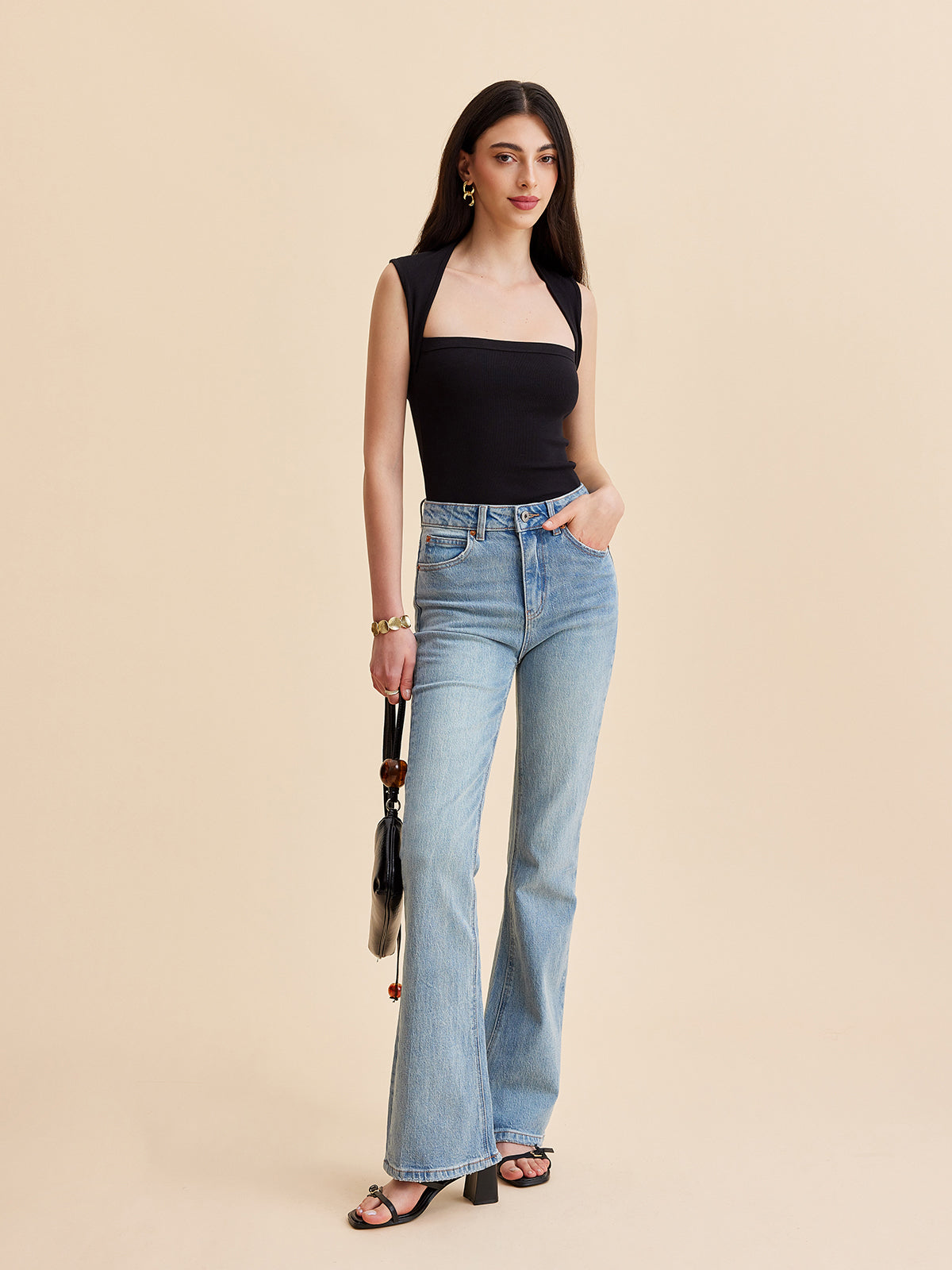 Square Neck Ribbed Tank Top — Svelte Chic