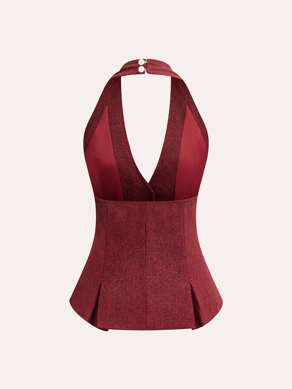 Halter Pearl Button Top — Svelte Chic