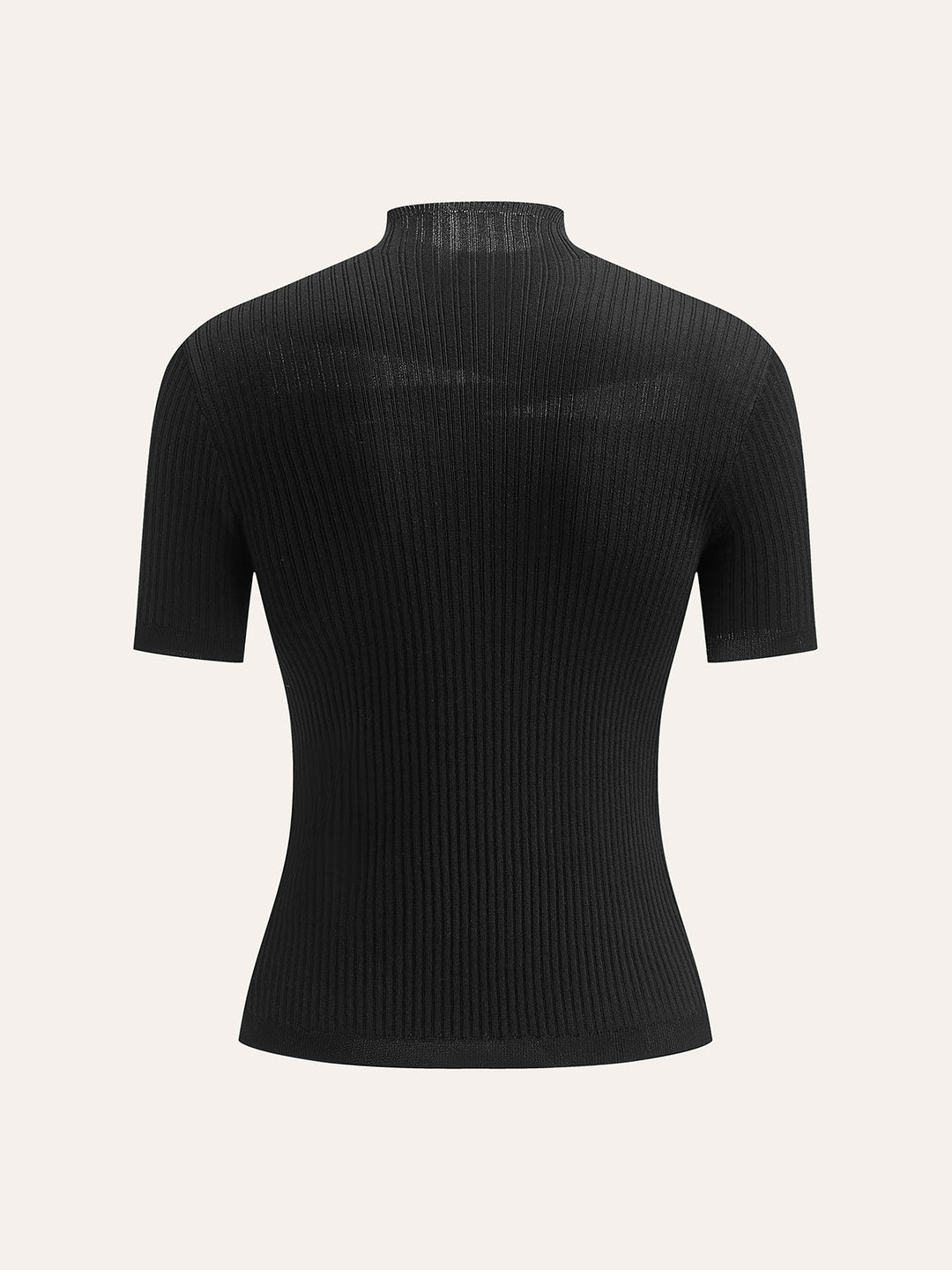 Şık Yarı Şeffaf Ribana Triko Bluz