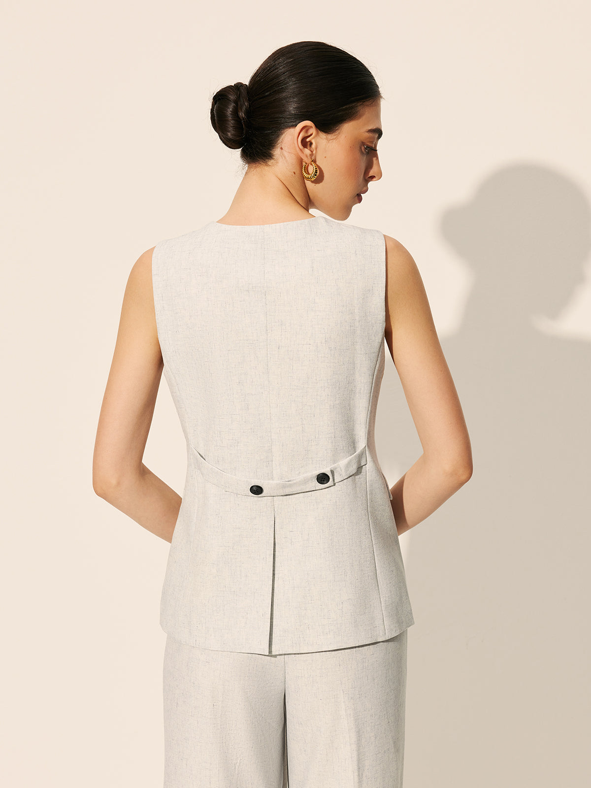 Pocket Detail Tailored Vest — Svelte Chic