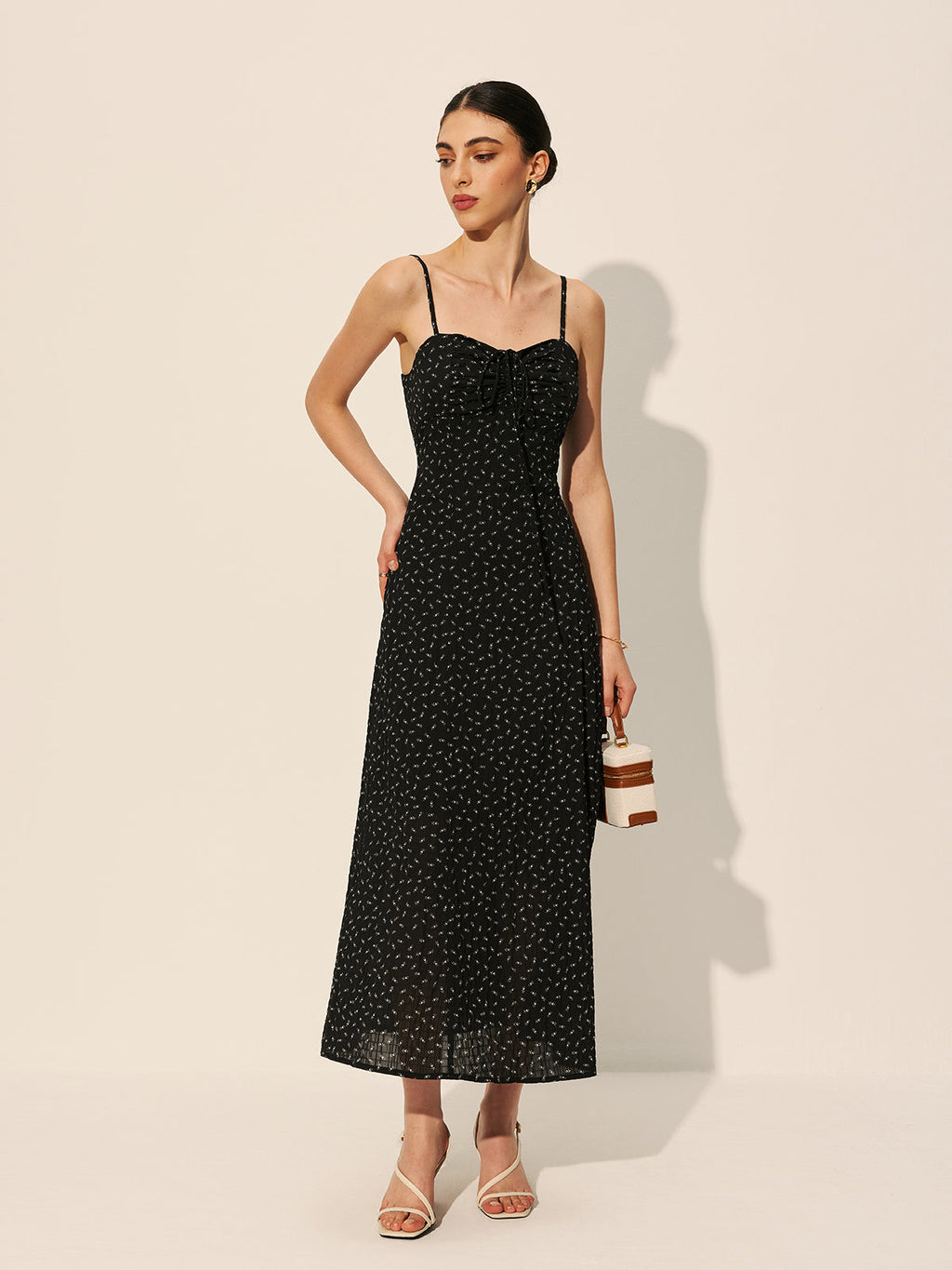 Floral Drawstring Midi Dress — Svelte Chic