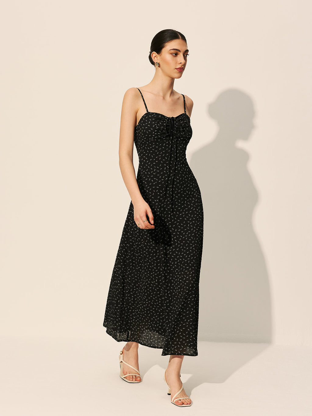 Floral Drawstring Midi Dress — Svelte Chic