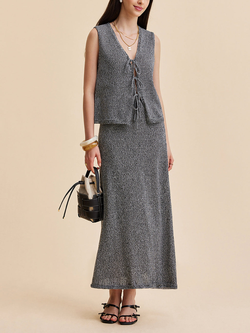 Mid Waist Knit Skirt — Svelte Chic