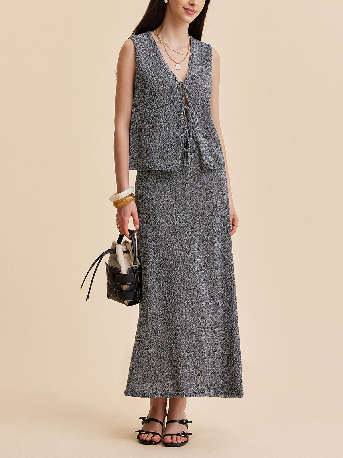 Mid Waist Knit Skirt — Svelte Chic