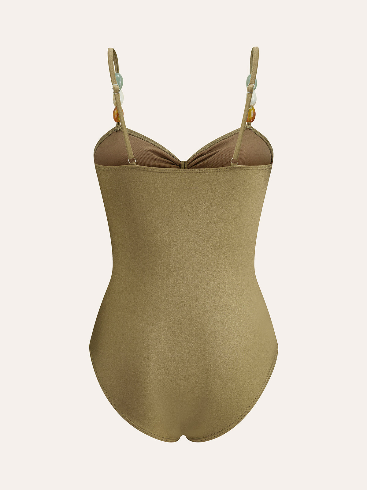 Beaded Strap Cutout Swimsuit — Svelte Chic