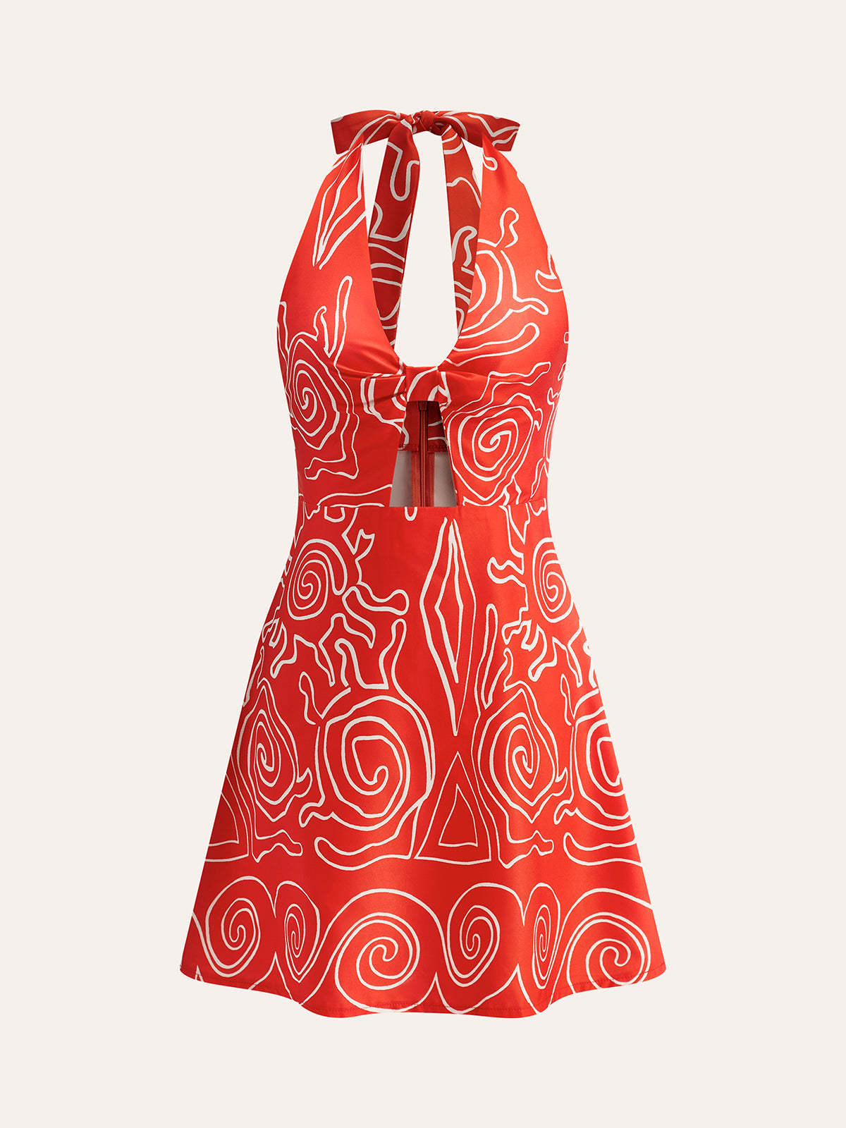 Floral Halter Backless Mini Dress — Svelte Chic