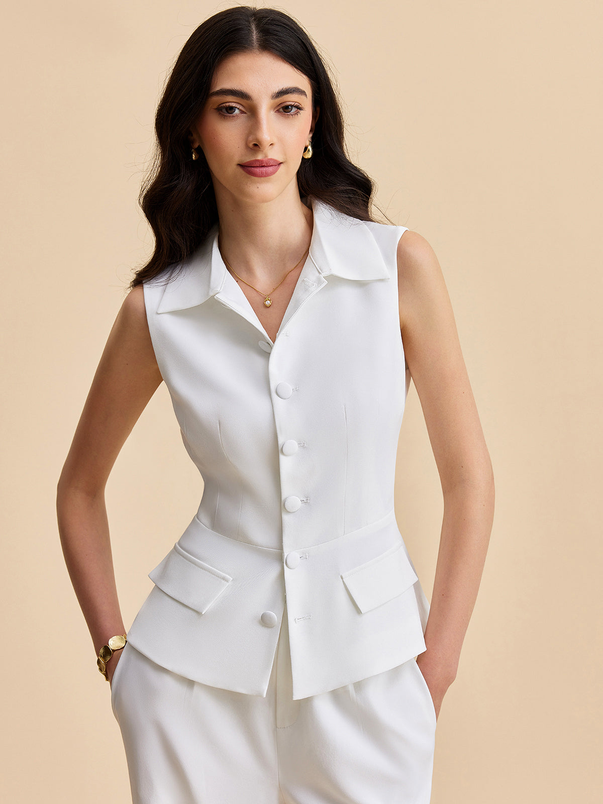 Collared Trouser Set with Pockets — Svelte Chic