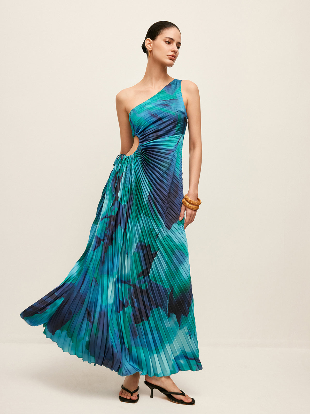 One Shoulder Side Cutout Maxi Dress — Svelte Chic